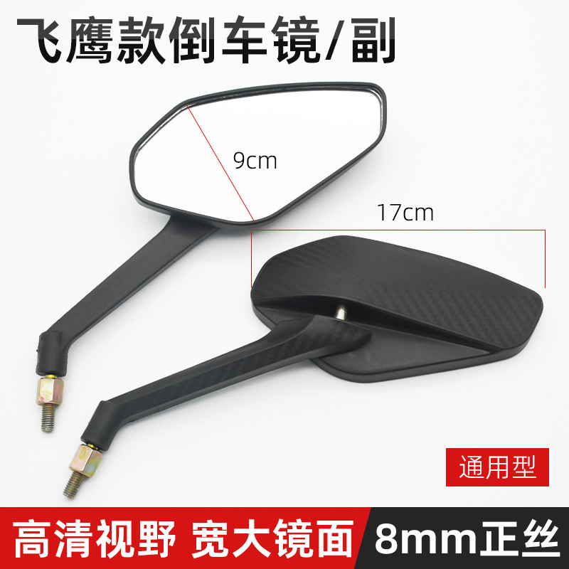 A pair of flying eagle reversing mirrors