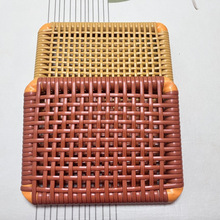 踩缝纫机专用坐垫编织上班制衣厂竹编镂空藤条板凳隔热汽车透气屁