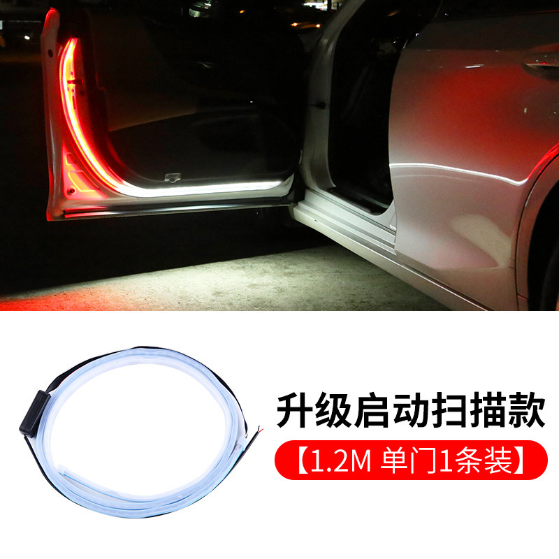 lámpara fluorescente de puerta super brillante led puerta abierta bienvenida flash de advertencia de lámpara decorativa tira de lámpara de automóvil anti-colisión trasera reforma image 7