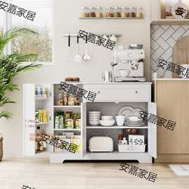 柜跨境酒柜抽屉亚马厨房多层边白色亚马逊物收纳架子橱柜置物架储