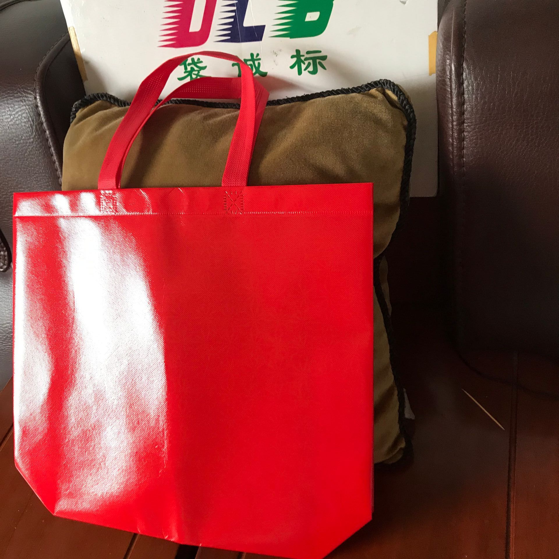 新款环保无纺布手提购物袋定印刷超声波机压翻袋立体袋做热压袋