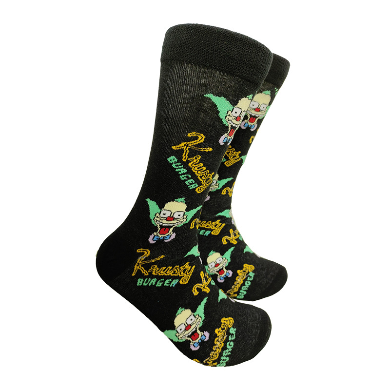 Calcetines de moda de dibujos animados de suministro de punto transfronterizo su Yu esponja bebé película hombres y mujeres calcetines de media pantorrilla