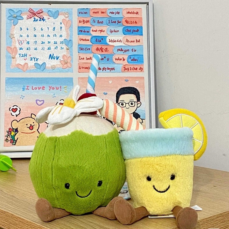 JC 夏新製品アルバココナッツ人形楽しい漫画ヤシの木ビーチ城ぬいぐるみ|undefined