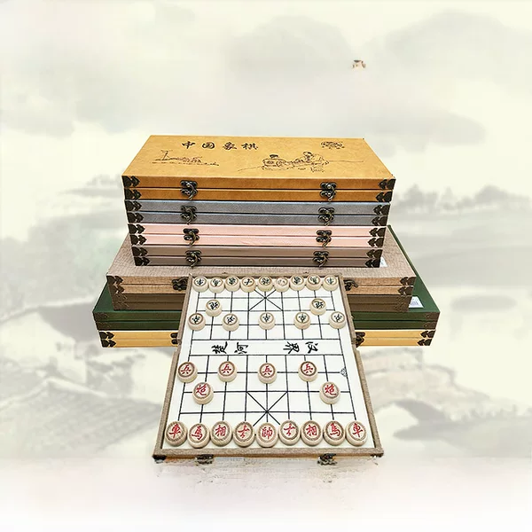Black Dragon Beech Chess Chinese Chess suit Leather Folding Chess Board Wooden Chess Large Adult Children