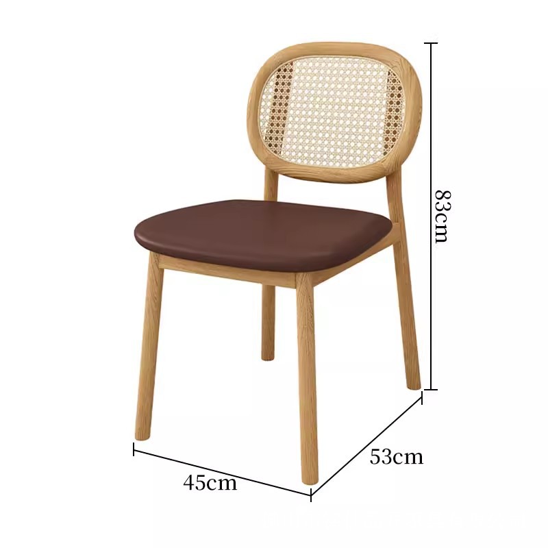 Silla de comedor de madera maciza para restaurante