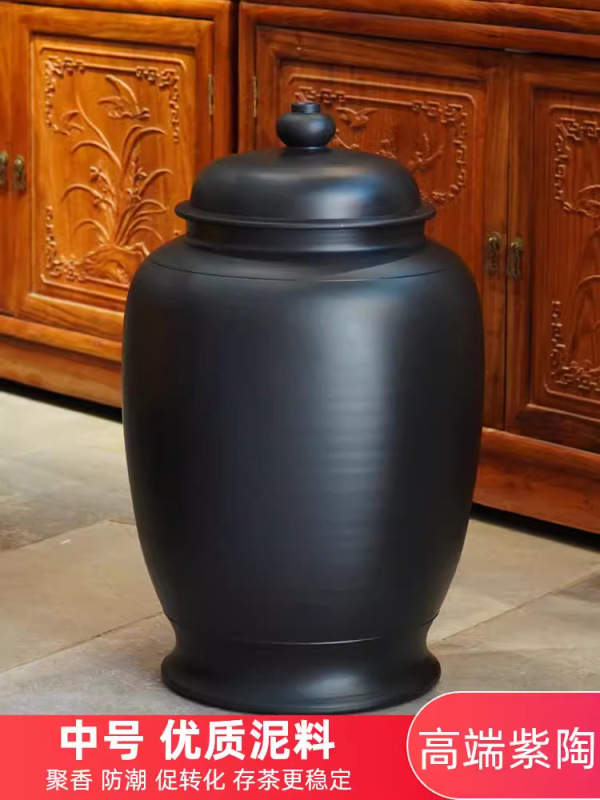 雲南建水紫陶茶缶密封セラミック茶缶大容量紫砂茶缶大型水缶米缶Chu Hang|undefined
