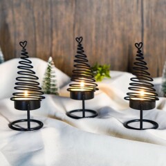 国境を越えた新製品クリスマス祭り鉄製燭台工芸品家庭クリスマスツリーのテーブルの雰囲気ランプの置物