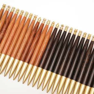 Manufacturer Wholesale Brass Zodiac Transfer Gel Pen Business Office Writing Practice Sandalwood Signature Pen Engraving