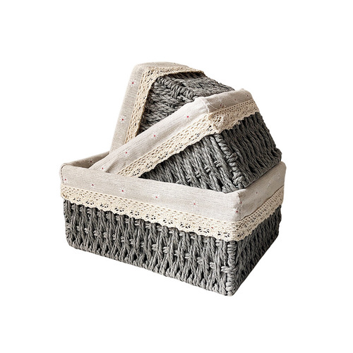 Desk storage basket miscellaneous keys woven storage basket coffee table organization woven basket storage box storage tray snack basket