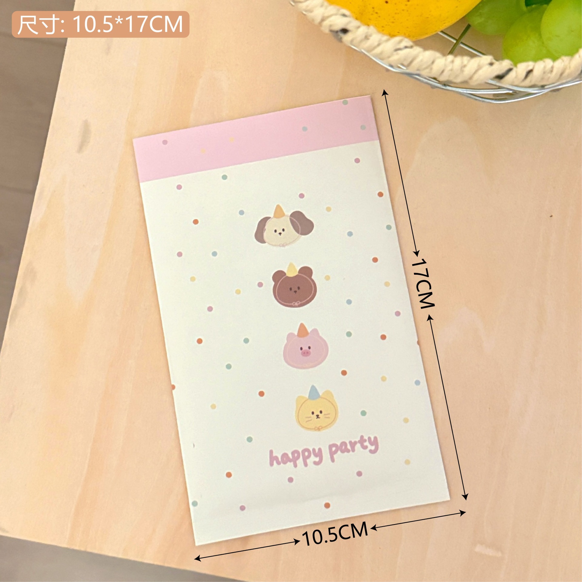 Tengyi original lindo ins chica bolsa de almacenamiento de papel snack regalo embalaje dibujos animados mini bolsa de papel al por mayor