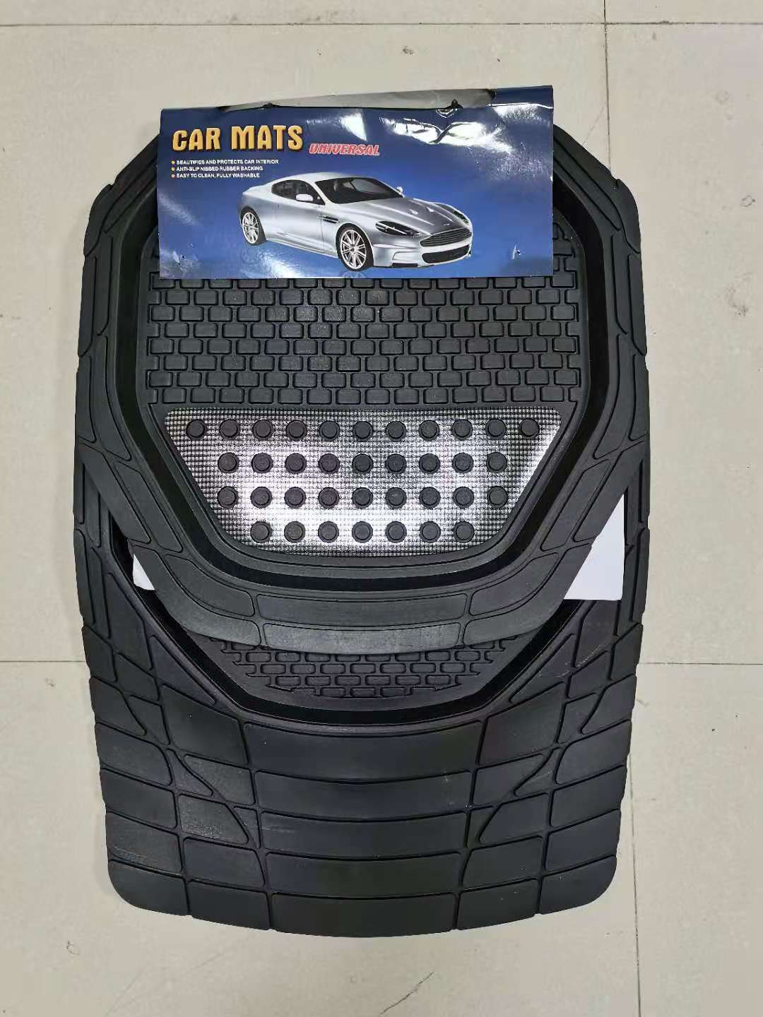 New Foreign Trade Cross-Border Car Universal Floor Mats Pvc Diamond Basin Floor Mats 4-Piece Set 5-Piece Set Amazon Aliexpress