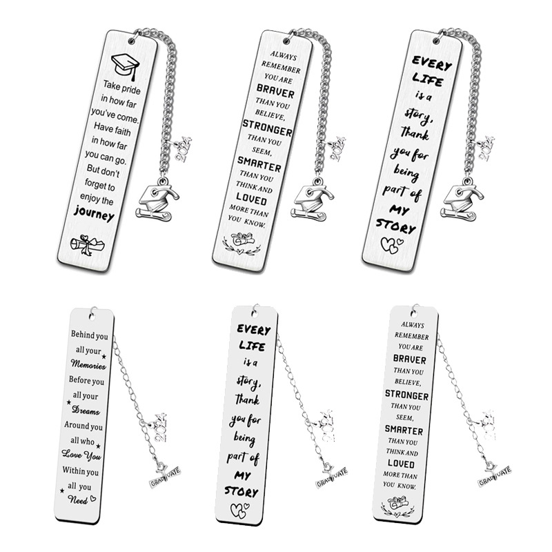 Marcador de acero inoxidable 2024 temporada de graduación marcador inspirador regalo del día del maestro de Acción de Gracias letras láser más logotipo