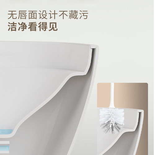 Integrated standard toilet, ceramic bidet, large-caliber toilet bowl, egg-shaped design for odor-proof, quiet, and water-efficient home use