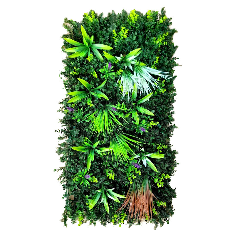 跨境热卖仿真植物墙造景装饰假花墙尤加利米兰装饰植物塑料背景墙|undefined