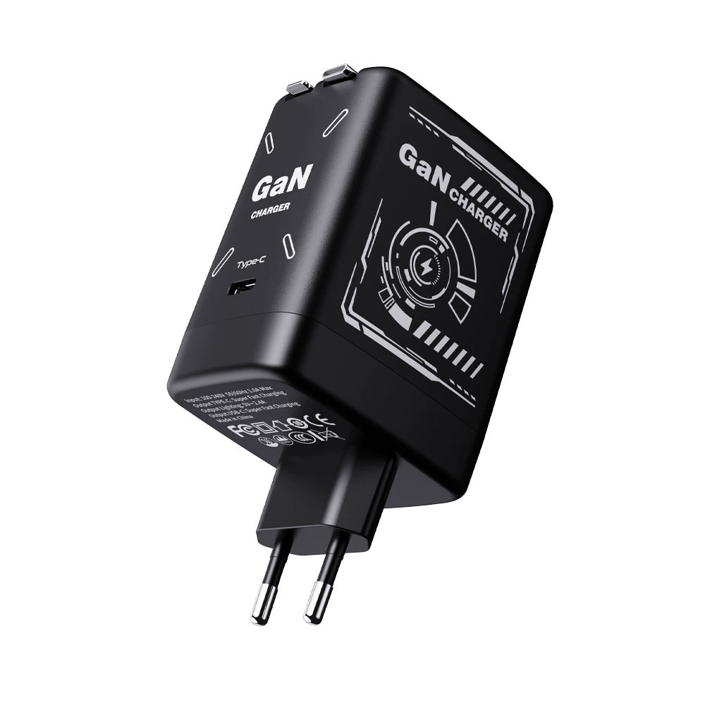 Популярное 35W F3 GaN быстрое зарядное устройство, быстрая зарядка, двойной втягивающийся кабель Type-C, подходит для устройств Huawei и Apple