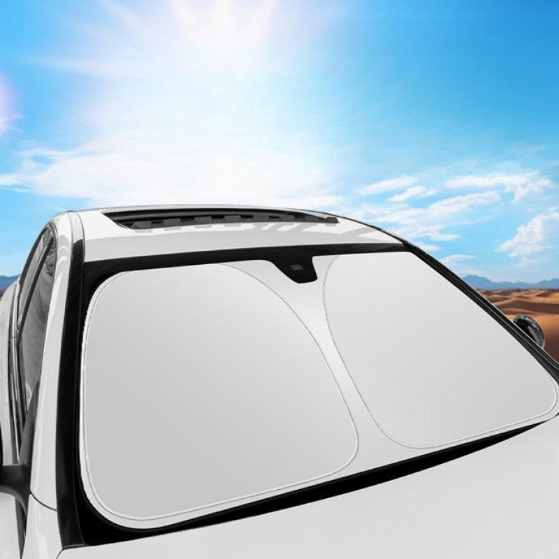 Car Sunshade, Opaque, Sun-Proof, Heat-Insulating Sun Visor, Foldable Front Windshield Sunshade, Practical Sun Protection