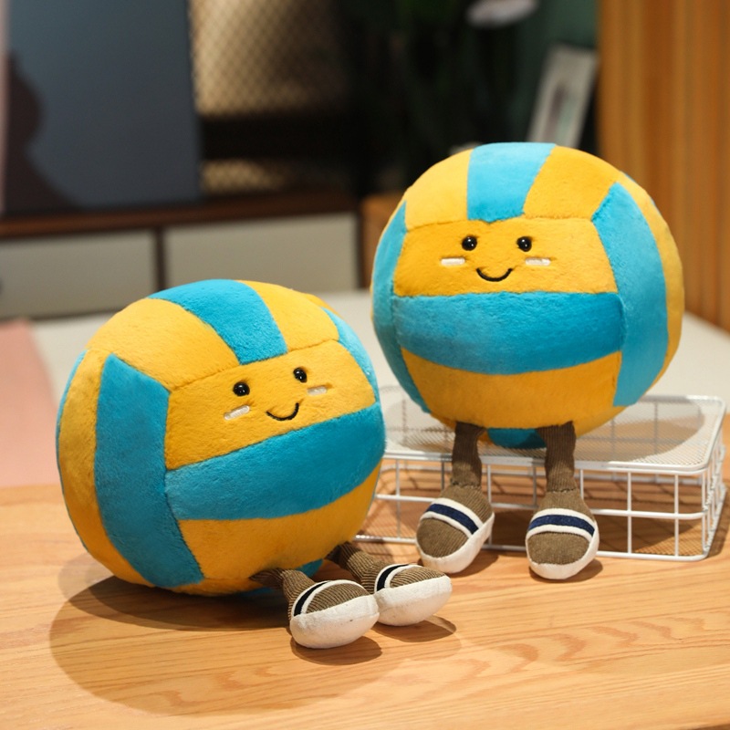 Cross-Border Fun Volleyball Cute and Fun Ornaments Pillow Doll Plush Toy Doll Pendant Factory Direct Sale