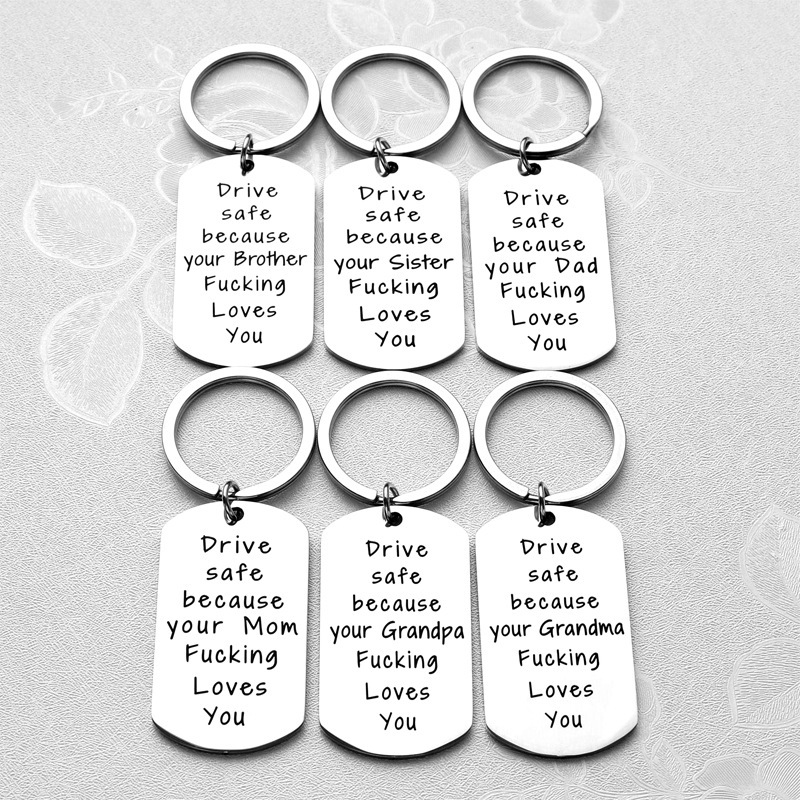 Car Keychain Drive Mom Dad Dma Dpa Brother Sister Simple Business Gift