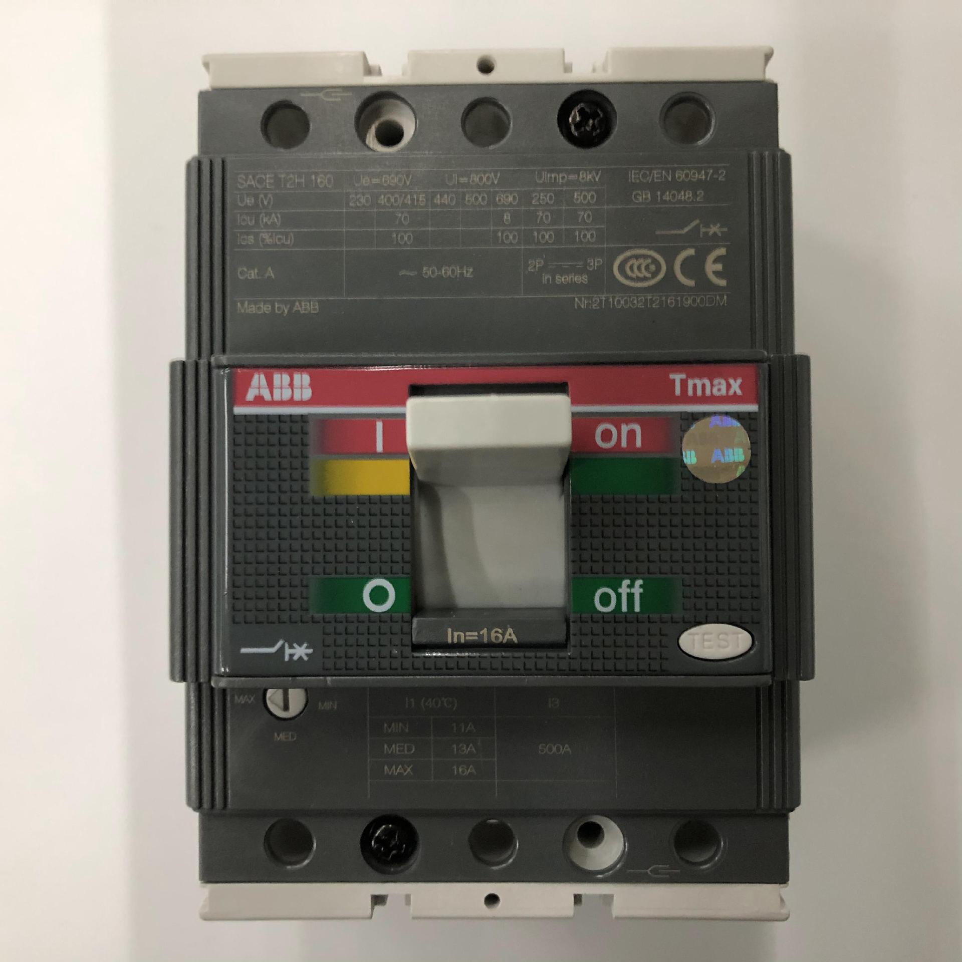 原装正品T2H160 3P 16A TMD16空气开关塑壳式断路器