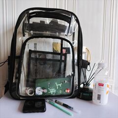 新しい透明なバックパック、屋外防水PVC旅行収納バッグ、大容量の子供や学生向けのゼリー型スクールバッグ