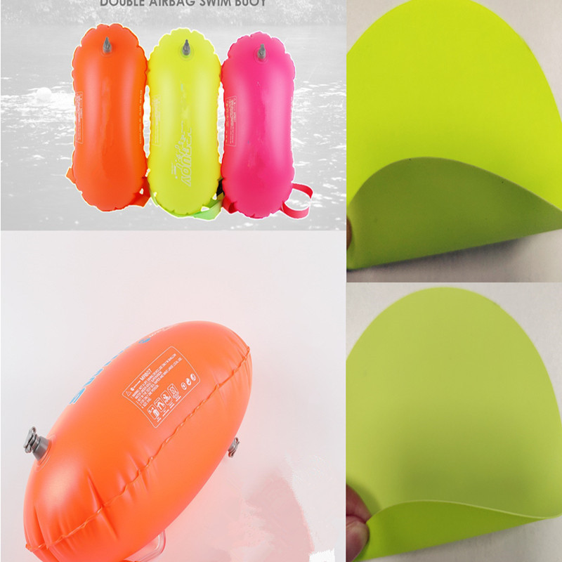 0.38mm厚度pvc充气尼龙布面料190T跟屁虫救生圈游泳包面料