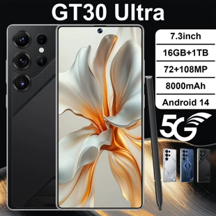 Смартфон GT30 Ultra, экран 7,3 дюйма, 16 ГБ + 1 ТБ, 8000 мАч, Android 14, 5G