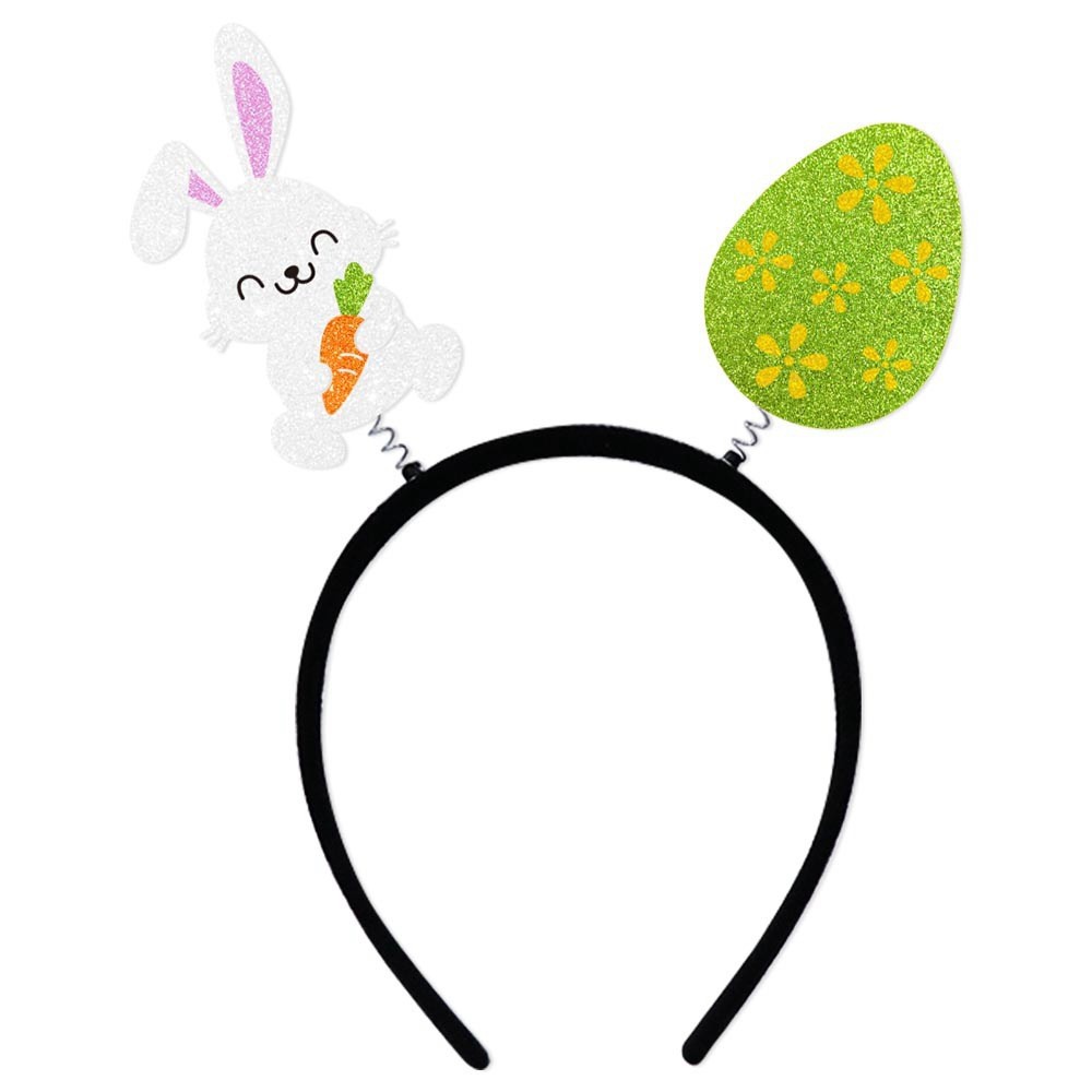 Transfronterizo nuevo huevo de Pascua Tema del partido Decoración Accesorios diadema accesorios para el cabello niños conejo Festival actividad apoyos