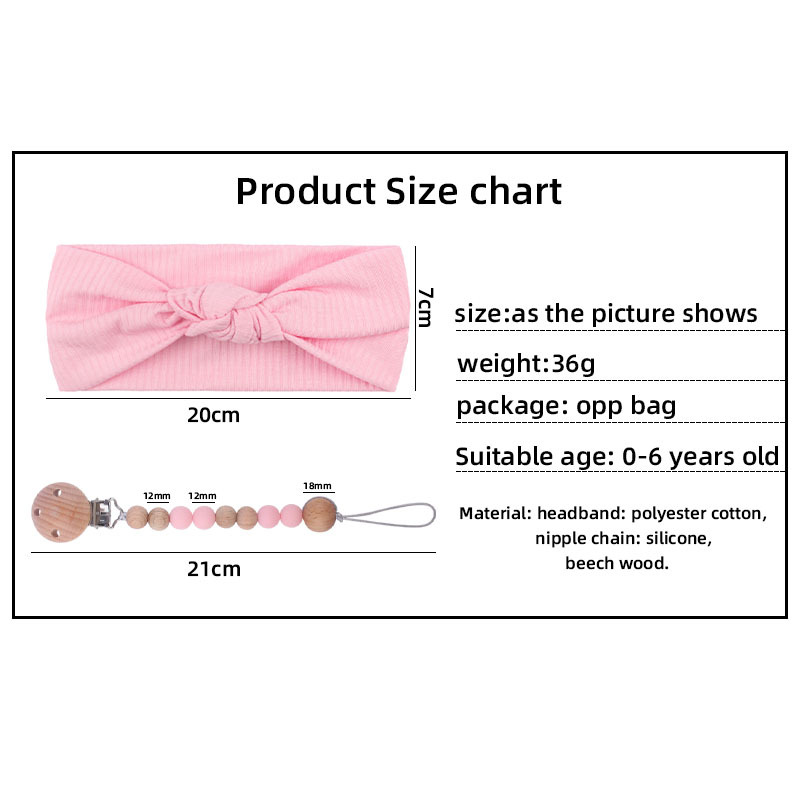 Bebé suministros bebé lindo pelo banda calmante bebé cuentas de silicona mordedor pezón cadena anti-caída traje de cadena Nuevo