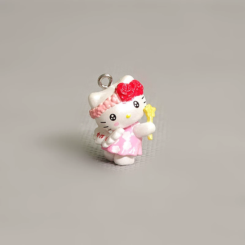 Hello Kitty, маленькая мини-фигура, подвеска, handmade