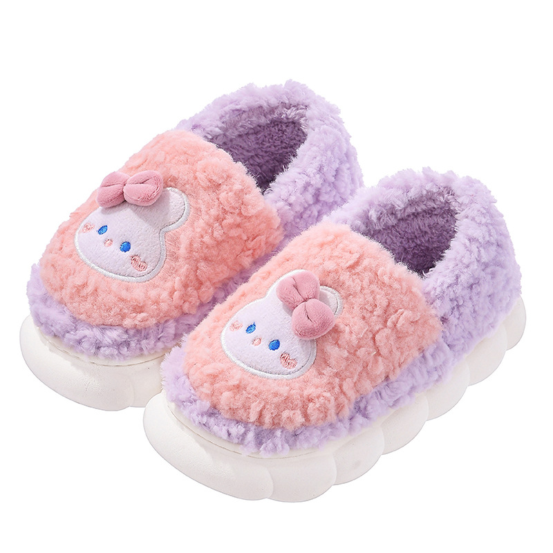 Zapatillas de algodón de tacones para mujeres 2025, nuevo otoño y invierno en el hogar con una base gruesa antideslizante para parejas zapatillas de pelo para hombres