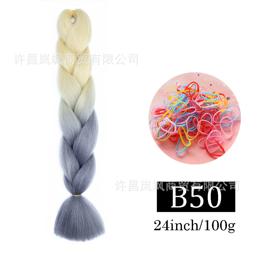 Peluca de trenza grande africana, color, trenza sucia, cuerda para el cabello, degradado, fibra química, trenza grande, reggae, hip-hop, trenza sucia, trenza