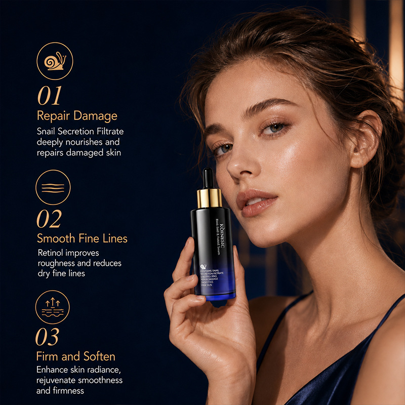 Sérum Facial de Caracol Negro y Retinol Hidratante para Rostro