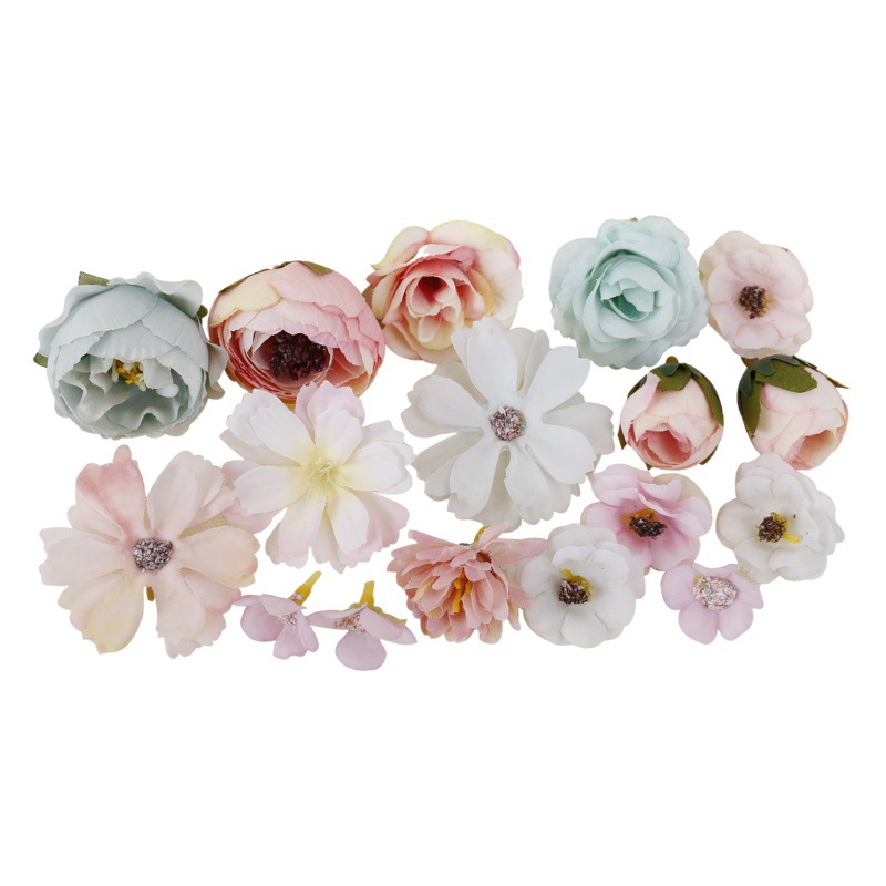 Paquete de material de flor artificial Flor de seda bricolaje accesorios de guirnalda hechos a mano Hanfu estilo antiguo tocado dolor paquete material Decoración