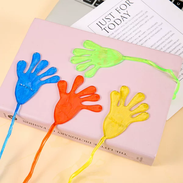 Elastic Retractable Sticky Hand Toy Sticky Palm Climbing Wall Sticky Little Hand Creative Trick Nostalgic Small Toy for Post-80S Generation