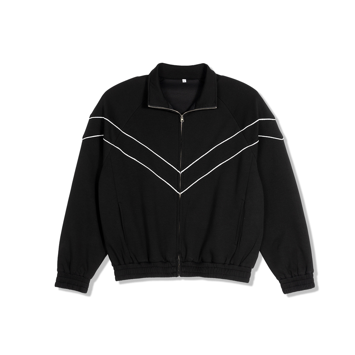 ETAI ropa de hombre primavera y otoño 320G hombre manga larga de cuello deportivo chaqueta casual chaqueta de estilo suelto chaqueta
