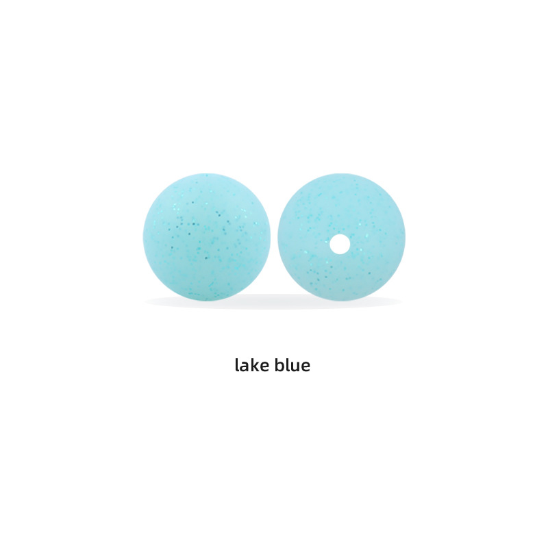 12mm y 15mm cristal impresión de silicona grado alimenticio DIY joyería chupete cadena mordedor pulsera collar Accesorios