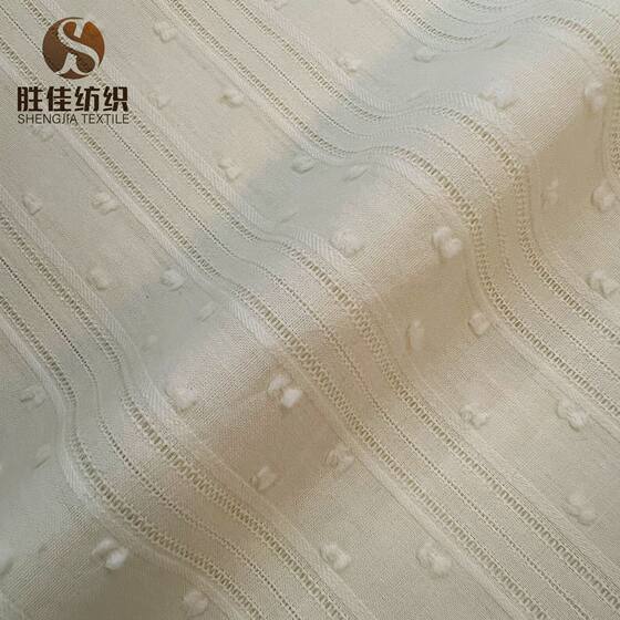 Dot Cut Flower Hollow Striped Jacquard Fabric Spring and Summer Fresh Fashion Shirt dress Jacquard Cut Fabric