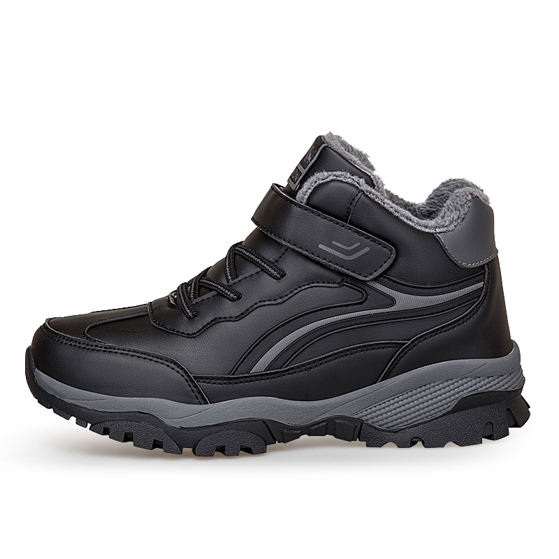 Jintai invierno calentamiento de algodón, zapatos antideslizantes, anti-desgaste, zapatos de mediana edad, botas de nieve gruesas