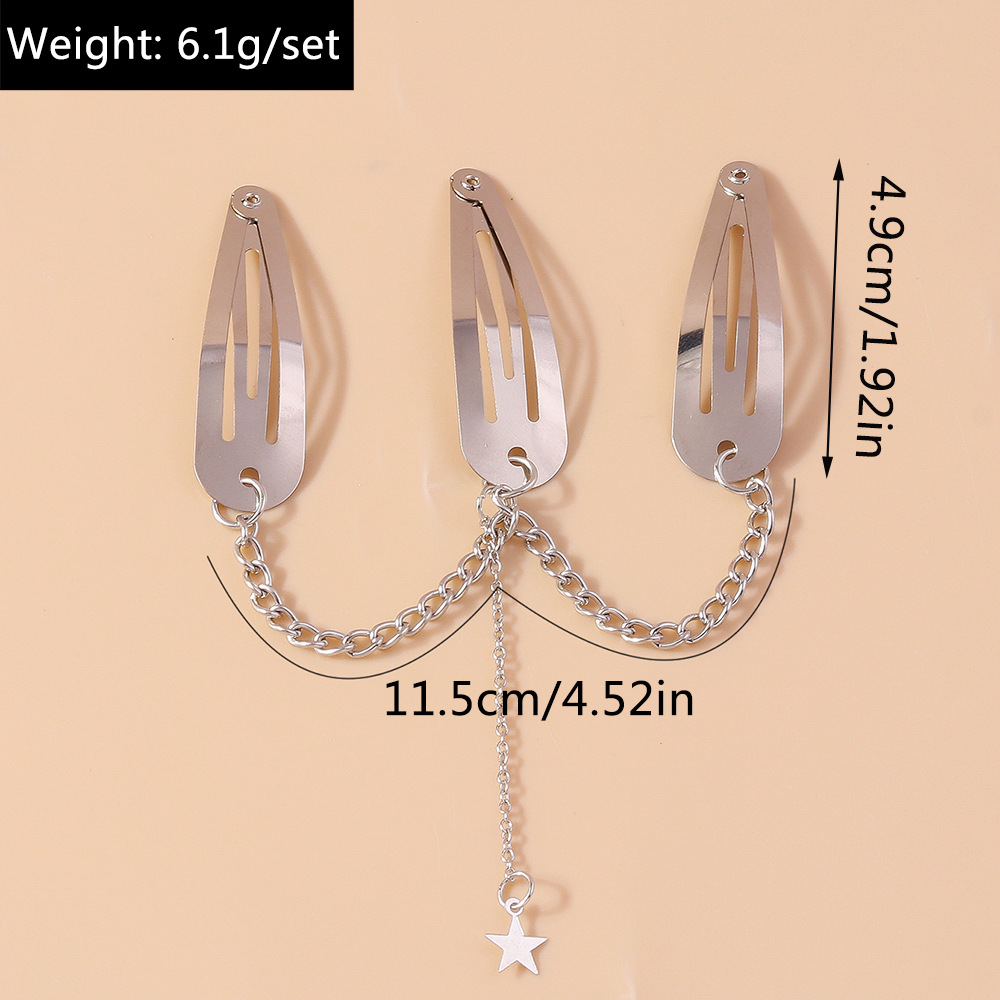 9g Weight Modern Style Women's Star Alloy Charm Hair Clips