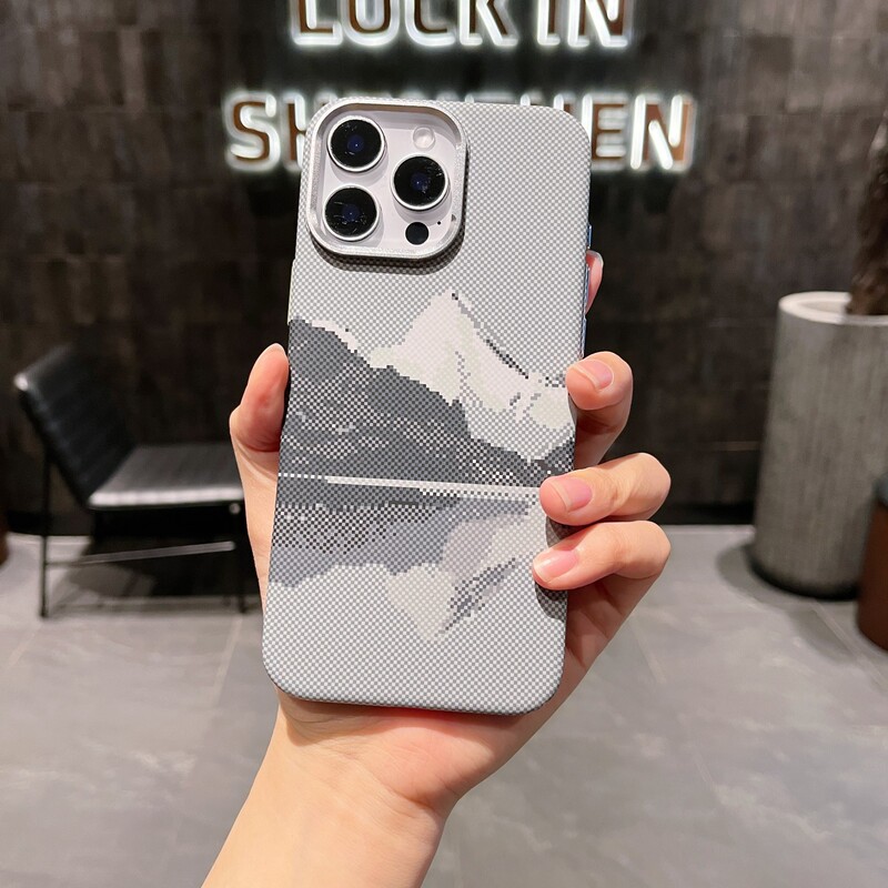 凯夫拉碳纤维纹适用iPhone17手机壳肤感磁吸充电苹果16防摔保护套|undefined