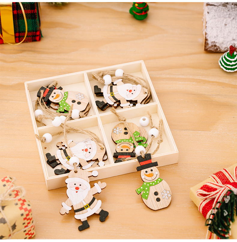 Christmas Cartoon Style Snowman Wood Indoor Party Festival Hanging Ornaments display picture 2