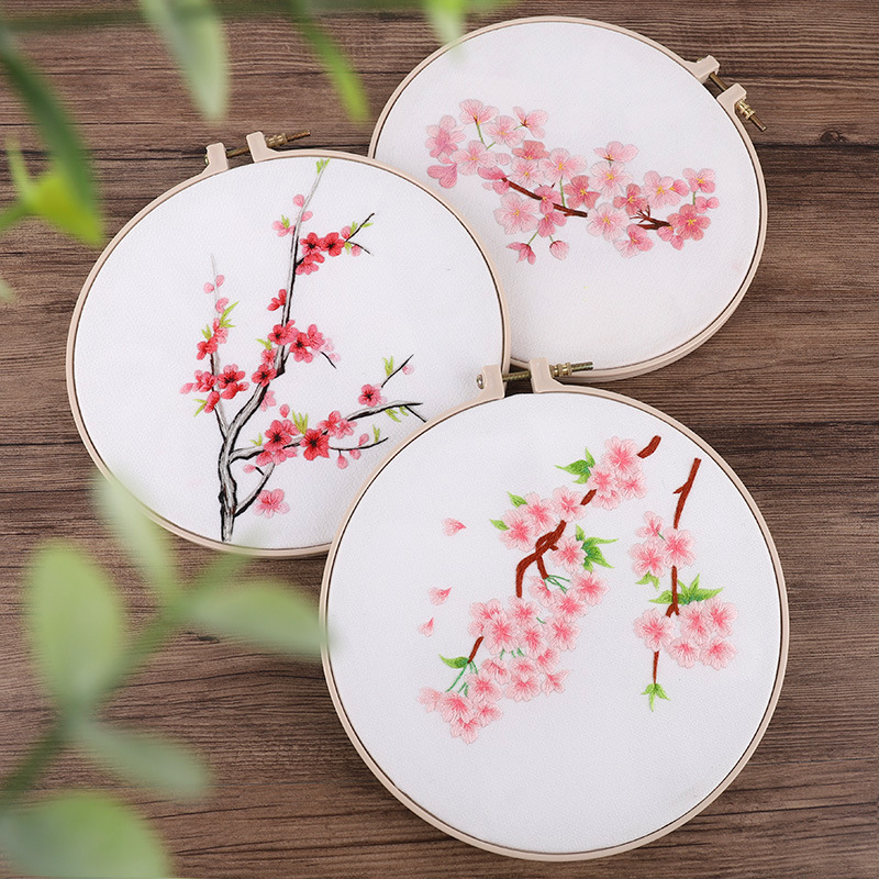 Bordado DIY auto bordado a mano principiante material de ventilador de banda banda banda de bordado cinta de bordado bolso de bordado su