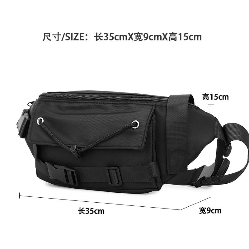 Marca de moda bolsa de mensajero verano de los hombres ins japonés pequeña mochila estudiante deportes bolso de la cintura bolso ocasional del pecho hombro de los hombres femeninos