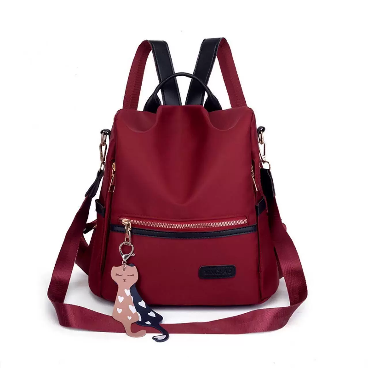 Backpack bag women’s — lightweight school backpack, top handle, detachable shoulder strap