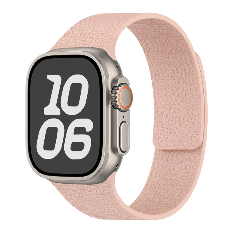 Apple Watch1-11世代/Ultra1-3/SE3に適しています。ライチ柄のソフト磁性シリコンストラップです。|undefined