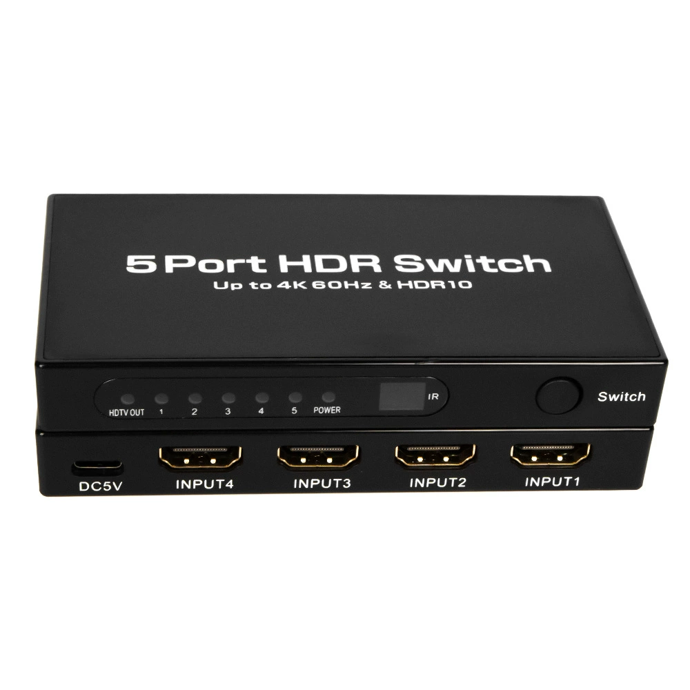 2025 Новый ABS модель 2.0B HDMI переключатель 3x1 4x1 5x1 RGB 4K60Гц