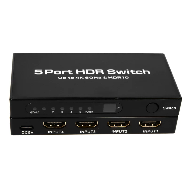 2025 Новый ABS модель 2.0B HDMI переключатель 3x1 4x1 5x1 RGB 4K60Гц