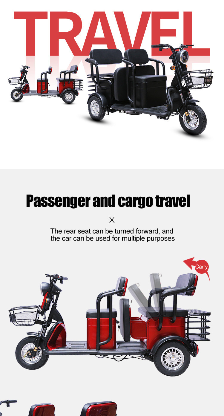 Elderly Mobility Scooter Customizable Logo Electric Tricycle