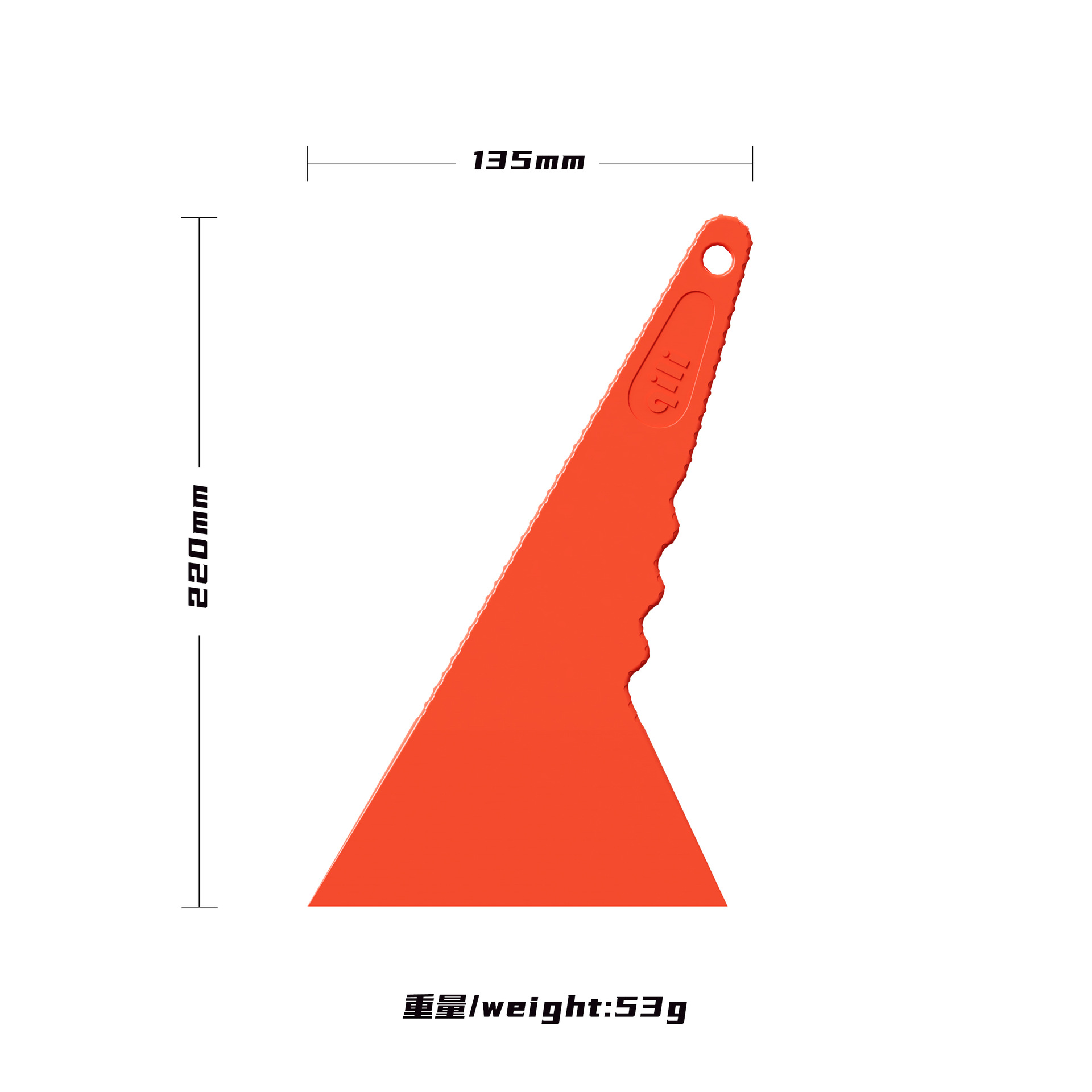 Herramienta de película de automóvil de su fuerza en stock, raspador triangular duro, raspador de película ultrafina, raspador duro de película solar resistente a altas temperaturas
