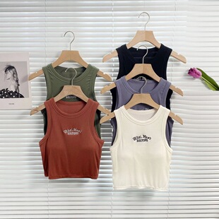Short tank top sleevless, Korean style